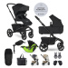 EASYWALKER - Kočárek kombinovaný Jimmey Pepper Black XXL RWS + KIDDY Evoluna i-size 2 + základna