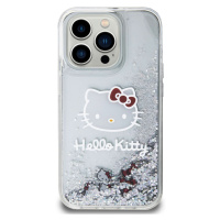 Zadní kryt Hello Kitty Liquid Glitter Electroplating Head Logo pro Apple iPhone 13 Pro, transpar