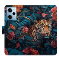 iSaprio Flip pouzdro Flower Jaguar 02 pro Xiaomi Redmi Note 12 Pro 5G / Poco X5 Pro 5G