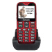 Evolveo EasyPhone XG, mobilní telefon pro seniory s nabíjecím stojánkem, červený