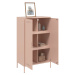 vidaXL Skříň highboard růžová 68 x 39 x 113 cm ocel