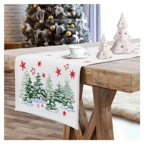 Vánoční ubrus - běhoun na stůl ZIMNÍ LES 40x140 cm Mybesthome MyBestHome PRO