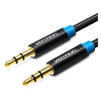 Vention Cotton Braided 3.5mm Jack Male to Male Audio Cable 0.5m Black Metal Type