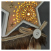 Solight vánoční LED dřevěná dekorace, hvězda, 2x AA 1V237