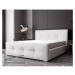 Luxusní čalouněná postel v glamour stylu bílá 180 x 200 cm bez úložného prostoru