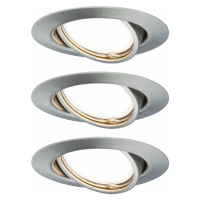 PAULMANN Vestavné svítidlo LED Base kruhové 3x5W kov kartáčovaný nastavitelné 3-krokové-stmívate