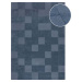 Tmavě modrý ručně tkaný vlněný koberec 200x290 cm Checkerboard – Flair Rugs