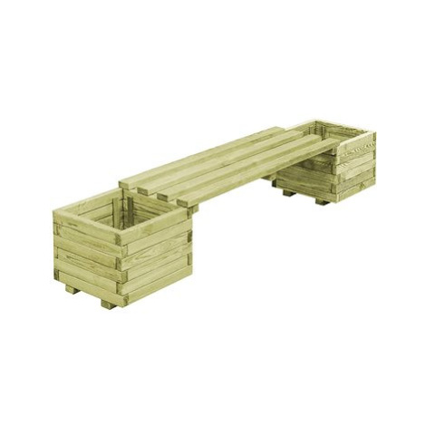 Zahradní lavice s truhlíkem impregnované borové dřevo 196 x 40 x 36 cm (Š x H x V) SHUMEE