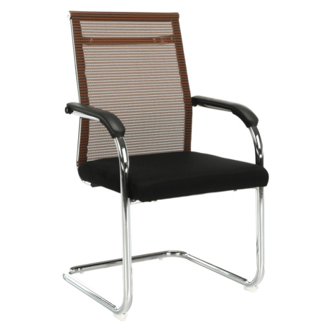 Zasedací židle, hnědá / černá, ESIN Tempo Kondela