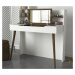 Kalune Design Toaletní stolek RETRO 116 cm bílý/hnědý