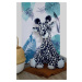 Plyšová žirafa Lisi the Blue Giraffe Histoire d’ Ours modrá 50 cm od 0 měsíců