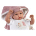 Llorens 63650 NEW BORN - realistická panenka miminko se zvuky a měkkým látkovým tělem - 36 cm