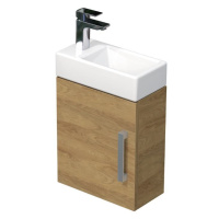 Koupelnová skříňka s umyvadlem SAT Cube Way 1 40x47,5x20 cm dub Hickory mat CUBE320401DDH