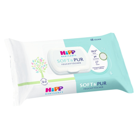 Hipp Babysanft Čisticí vlhčené ubrousky Soft & Pur 48 ks