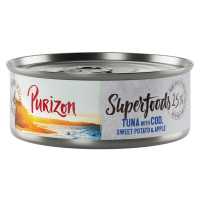 Purizon Superfoods 6 x 70 g - tuňák s treskou, batáty a jablkem