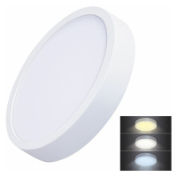 Solight LED mini panel CCT, přisazený, 24W, 1800lm, 3000K, 4000K, 6000K, kulatý WD174