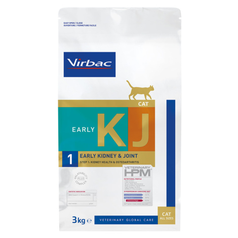 Virbac Veterinary HPM Cat KJ1 Early Kidney & Joint Support - výhodné balení: 2 x 3 kg