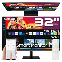 Monitor Samsung Smart Tv Hdr 32 Palců 4K Uhd WiFi Hdr Usb-c Reproduktory Dálkové Ovládání