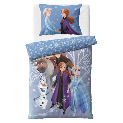 Cabotex FROZEN LEDOVÉ KRÁLOVSTVÍ MRAZIVÉ NEBE, modré, bavlna hladká, 140x200cm + 70x90cm Carbotex