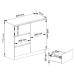 Ak furniture Komoda JERRY K 80 cm 1 dveře 3 zásuvky beton/bílá