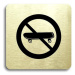 Accept Piktogram "zákaz jízdy na skateboardu" (80 × 80 mm) (zlatá tabulka - černý tisk bez rámeč