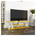 Kalune Design TV stolek CANAZ 120 cm žlutý/černý