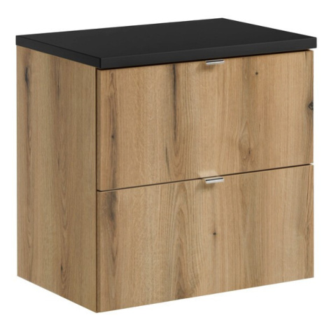 Comad Závěsná skříňka Nova Oak I s deskou 60 cm dub evoke/černá