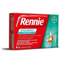 RENNIE SPEARMINT BEZ CUKRU 680MG/80MG TBL MND 36