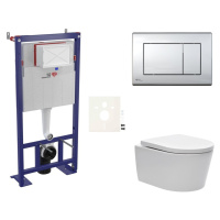 Cenově zvýhodněný závěsný WC set SAT do lehkých stěn / předstěnová montáž+ WC SAT Brevis SIKOSSB