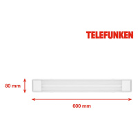 Telefunken LED stropní světlo Maat, délka 60cm, bílá, 840
