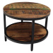 indickynabytek.cz - Kulatý konferenční stolek Retro 60x45x60 z recyklovaného mangového dřeva