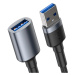 BASEUS kabel Cafule Series USB 3.0, M/F, nabíjecí, 2A, 1m, šedá - CADKLF-B0G