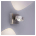 PAUL NEUHAUS LED nástěnné svítidlo Q-MIA v barvě oceli s nastavitelnou barvou světla Smart Home 