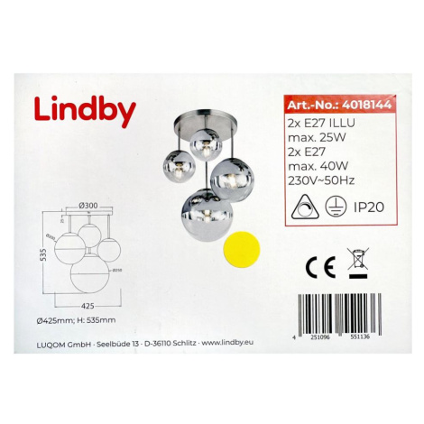 Lindby Lindby - Lustr na tyči RAVENA 2xE27/40W/230V + 2xE27/25W
