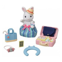 Sylvanian family Mamka bílý králík a víkendový cestovní set