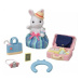 Sylvanian family Mamka bílý králík a víkendový cestovní set