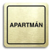 Accept Piktogram "apartmán" (80 × 80 mm) (zlatá tabulka - černý tisk)