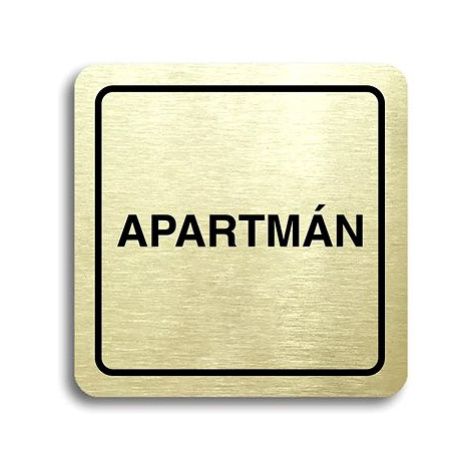 Accept Piktogram "apartmán" (80 × 80 mm) (zlatá tabulka - černý tisk)