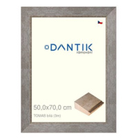 DANTIK rámeček 50 × 70, TOMAS bílý velký plexi čiré