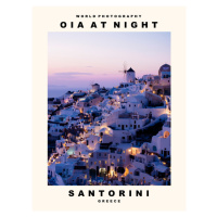 Ilustrace Oia at Night (Santorini, Greece), 30 × 40 cm