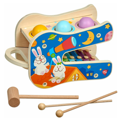 Lucy & Leo 250 Hvězdná melodie - dřevěná herní sada s xylofonem a Zatloukačka