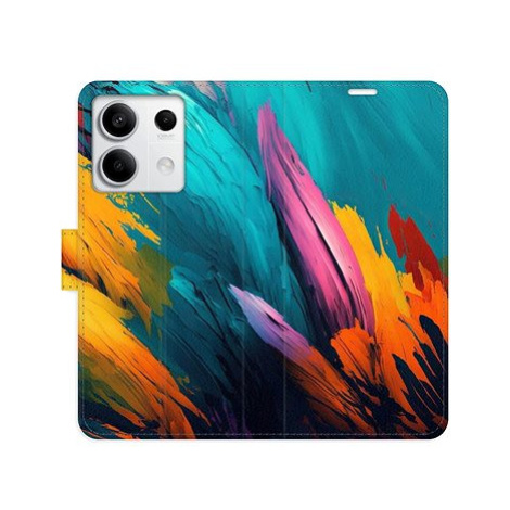 iSaprio flip pouzdro Orange Paint 02 pro Xiaomi Redmi Note 13 5G