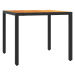 vidaXL 3dílný bistro set s poduškami černý polyratan