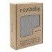NEW BABY - Bambusová pletená deka 100x80 cm grey
