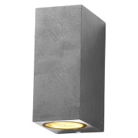 WALL LAMP ALUMINIUM SILVER BODY 2xGU10 SOCKET