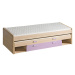 LORENTO, postel L16, jasan/fialová,včetně matrací