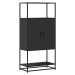 vidaXL Skříň highboard černá 68 x 35 x 139 cm kompozitní dřevo a kov