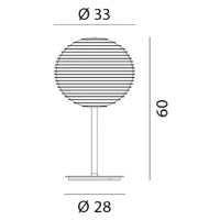 Rotaliana Stolní lampa Rotaliana Flow Glass T2 se stojanem