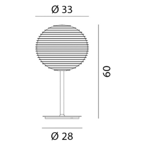 Rotaliana Rotaliana Flow Glass T2 stolní lampa se stojanem
