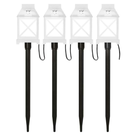 EMOS LED dekorace - zapichovací lucerny bílé, venkovní i vnitřní, studená bílá DCLC01